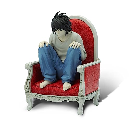ABYSTYLE Studio Death Note Detective L SFC Collectible PVC Figure 5.5" Tall Statue Anime Manga Figurine Home Room Office Décor Gift