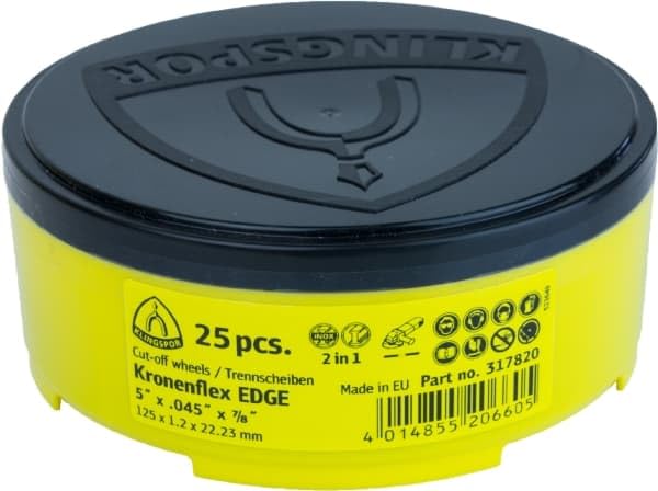 Klingspor 317820 5" x .045" x 7/8" Kronenflex Edge Cutting Wheel - Pack of 25