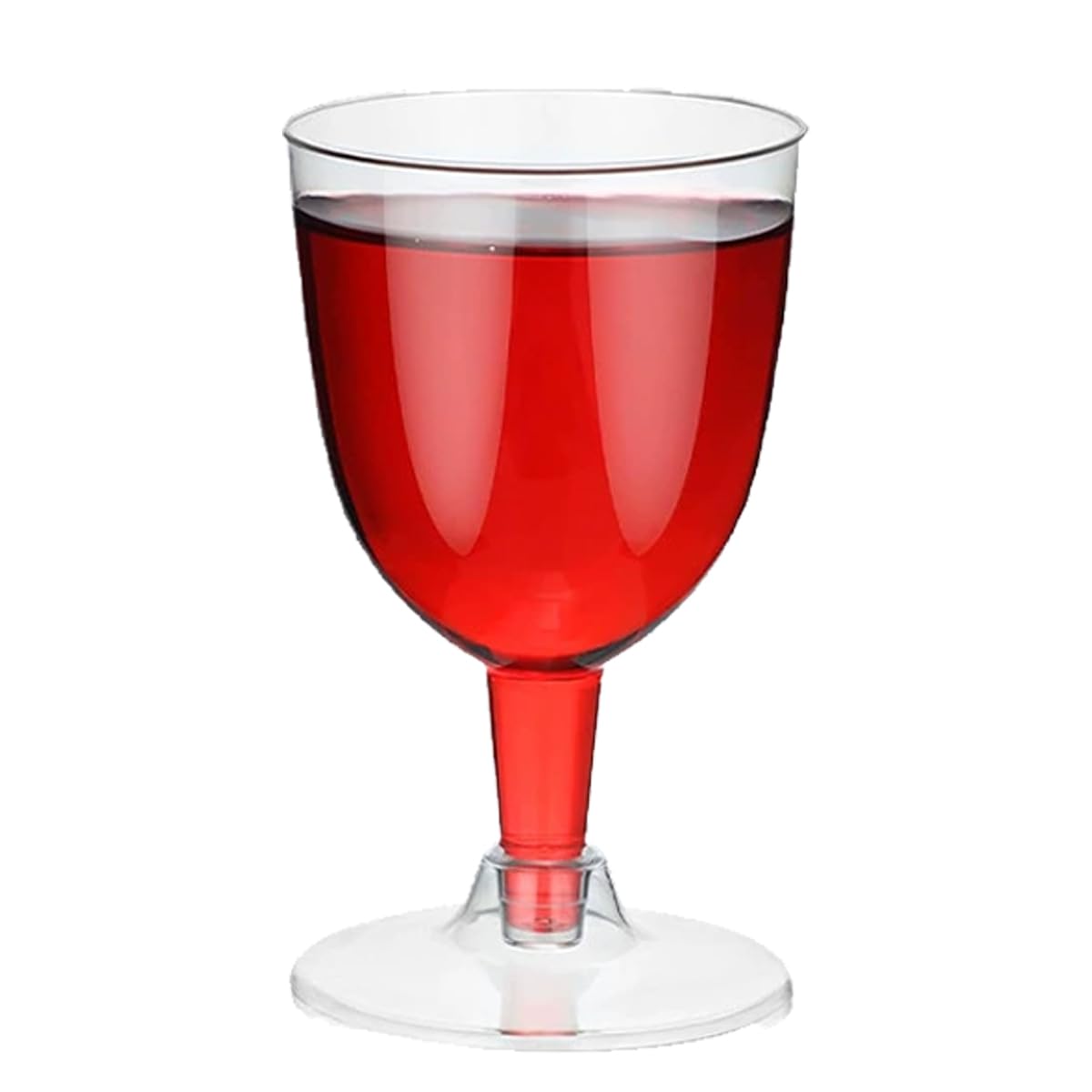 Hyuetrsa 75 Pack Plastic Wine Glasses 5oz Reusable Stackable Cups, Disposable Wine Cups with Stem Stackable Plastic Goblets for Outdoor Parties, Weddings, Birthdays, Picnics