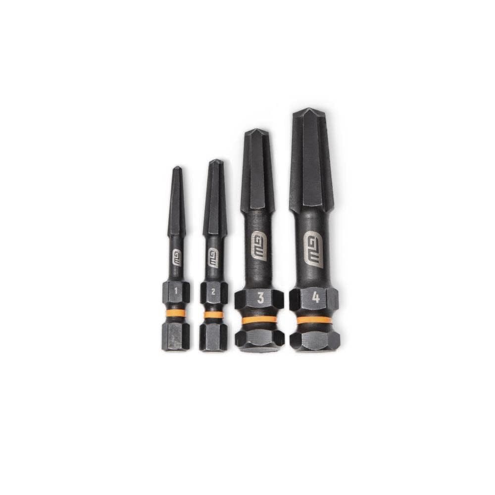 GEARWRENCH 4 PC. Bolt Biter Screw Extraction Set - 84787, Chrome, Large