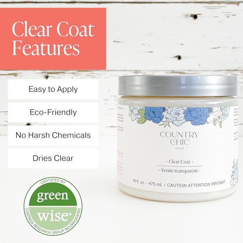 Clear Coat - Eco-Friendly Clear Satin Sheen Top Coat for Chalk Style Furniture Paint, Very Durable, Non Yellowing, Waterproof Sealant for High Traffic Furniture - Indoor/Outdoor - Quart (32 oz)
