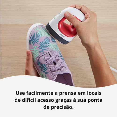 Cricut EasyPress Mini Heat Press for Pressing Small Objects like Shoes, Stuffed Animals, Hats & More, 3 Heat Settings & Precision Tip, Ceramic-Coated Heat Plate, Compact & Lightweight, Raspberry