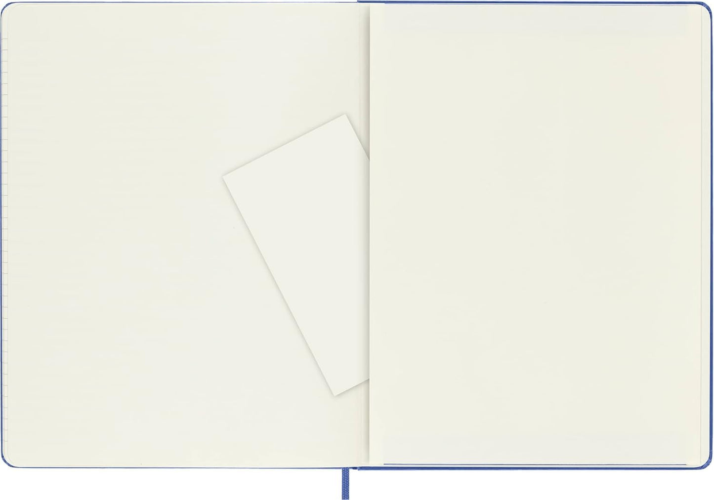 Moleskine Classic Notebook, Extra Large, Ruled, Hydrangea Blue, Hard Cover (7.5 X 9.75)