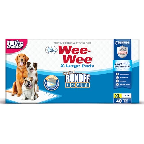 Wee Wee Dog Pee Pads Extra Large | 40 Count | Puppy Training Pee Pads for Dogs | XL Size