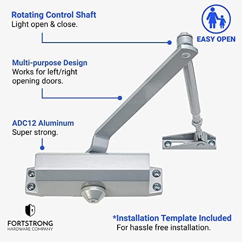 FS-1306 Hydraulic Auto Door-Closer Grade 3 (Silver - Easy Open)