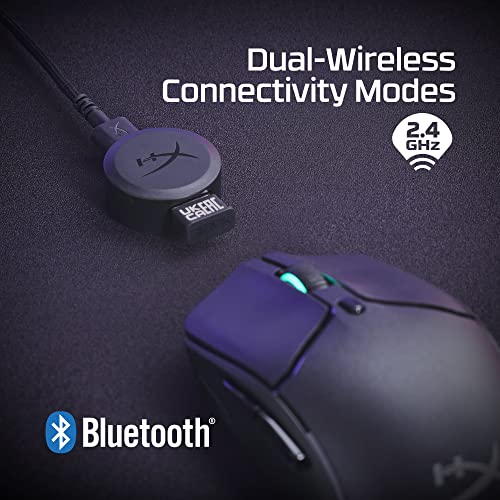 HyperX Pulsefire Haste 2 – Wireless Gaming Mouse- Ultra Lightweight, 61g, 100 Hour Battery Life, Dual Wireless Connectivity, Precision Sensor - White