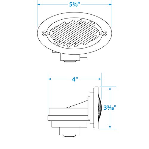 Seachoice Hidden Boat Horn, ABYC and NMMA Standard, Stainless Steel Cover
