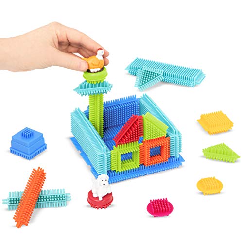 Battat – Bristle Blocks – STEM Interlocking Building Blocks – 113 Pieces Playset – Reusable Storage Case – Developmental Toys for Toddlers & Kids – Deluxe Builder Case – 2+ Years