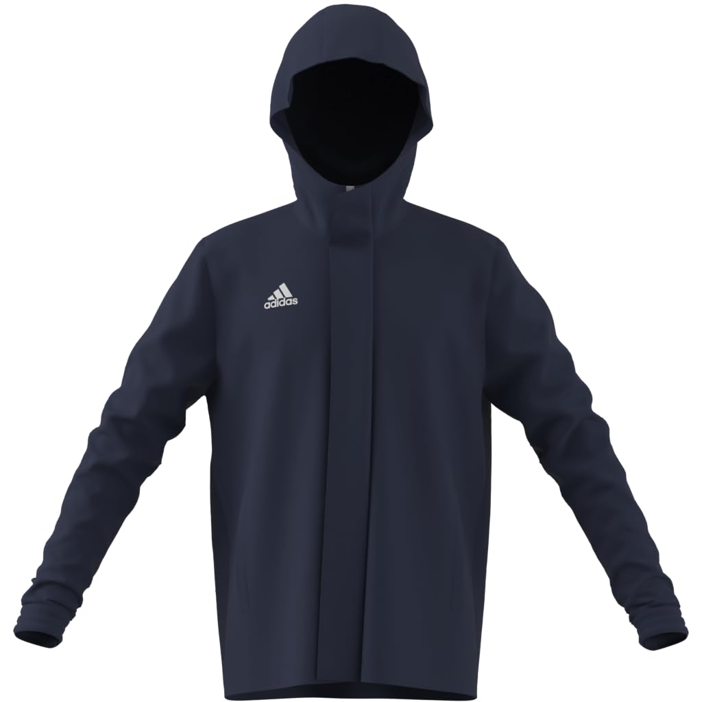 adidas Unisex-Kids Entrada 22 All-Weather Soccer Jacket, Team Navy Blue, Small