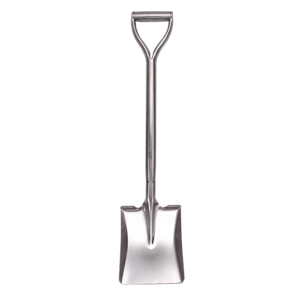 31.5 Inch Flat Head Garden Shovel, D Handle Square Flat Spade Shovel for Gardening, All Stainless Steel Made