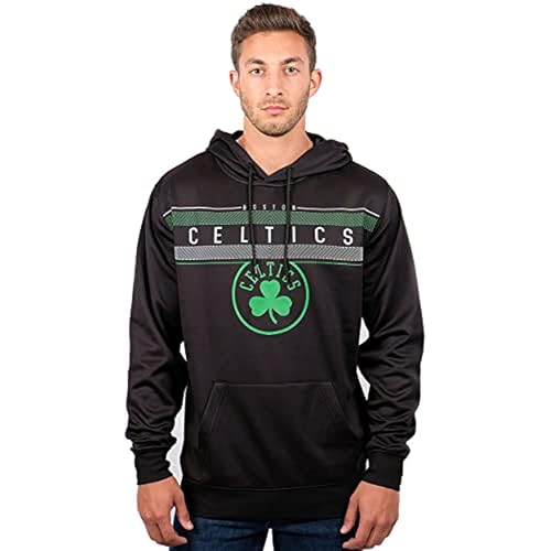 Ultra Game NBA Men's Fleece Hoodie Pullover Sweatshirt Poly Midtown Black