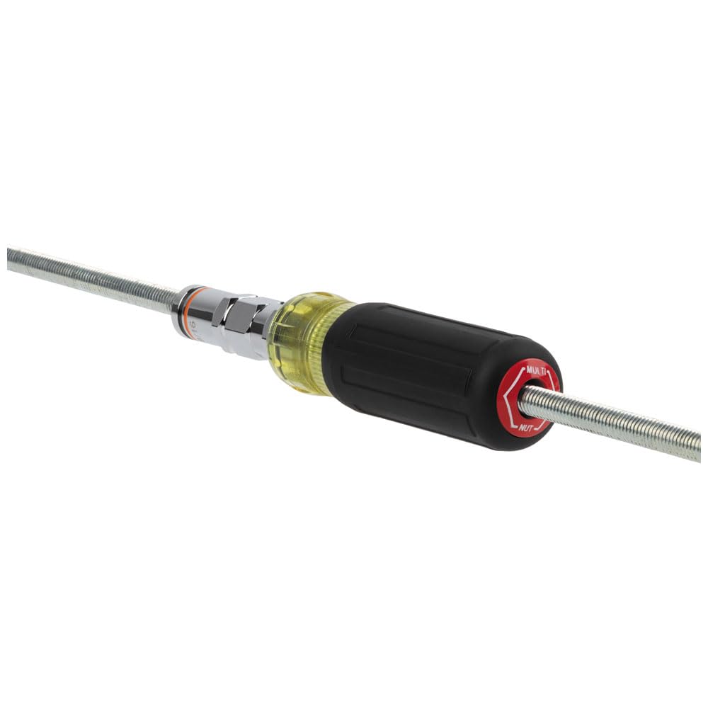 Klein Tools 32809MAG 9-in-1 Multi-Nut Driver Tool, Magnetic SAE Pass Through Driver with Hex Nut Sizes 3/16 to 3/4-Inch