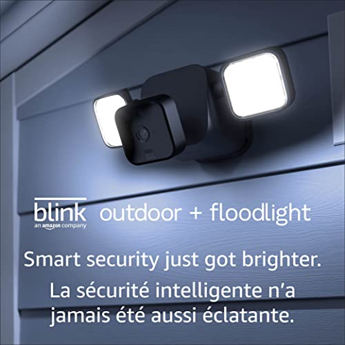 Blink Floodlight camera - Wireless smart security Outdoor camera (3rd Gen) + LED mount, two-year battery, motion detection - 1 camera system (Black)