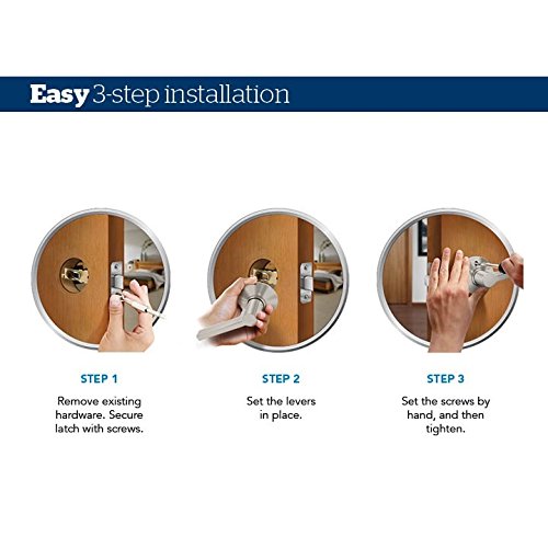 Schlage F51A LAT 619 COL Latitude Lever with Collins Trim Keyed Entry Lock, Satin Nickel