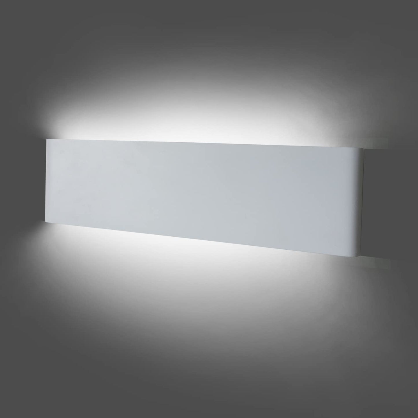 KICAAO 15.7in White Modern Wall Sconce 2-Pack, Indoor Vanity Light Up and Down LED Vanity Light for Bathroom Wall Lighting Fixtures (White Light 5000K)
