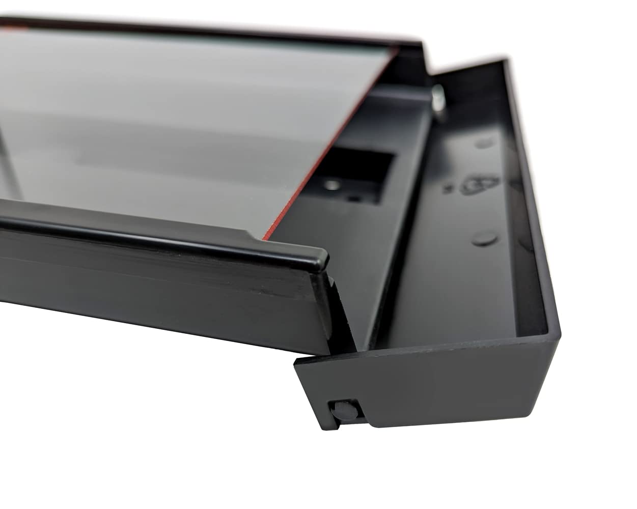 Outdoor Real Estate Brochure Box with Snap Close Lid, Take One Document Holder Can Hold 100, 8.5 x 11 Documents, Flyers, Literature and Other Outdoor Marketing Needs (Pack of 2, Black)