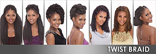 6 PACKS/LOT FreeTress Equal Synthetic Hair Braids Marley Braid (Jamaican Twist Braid) (1B)