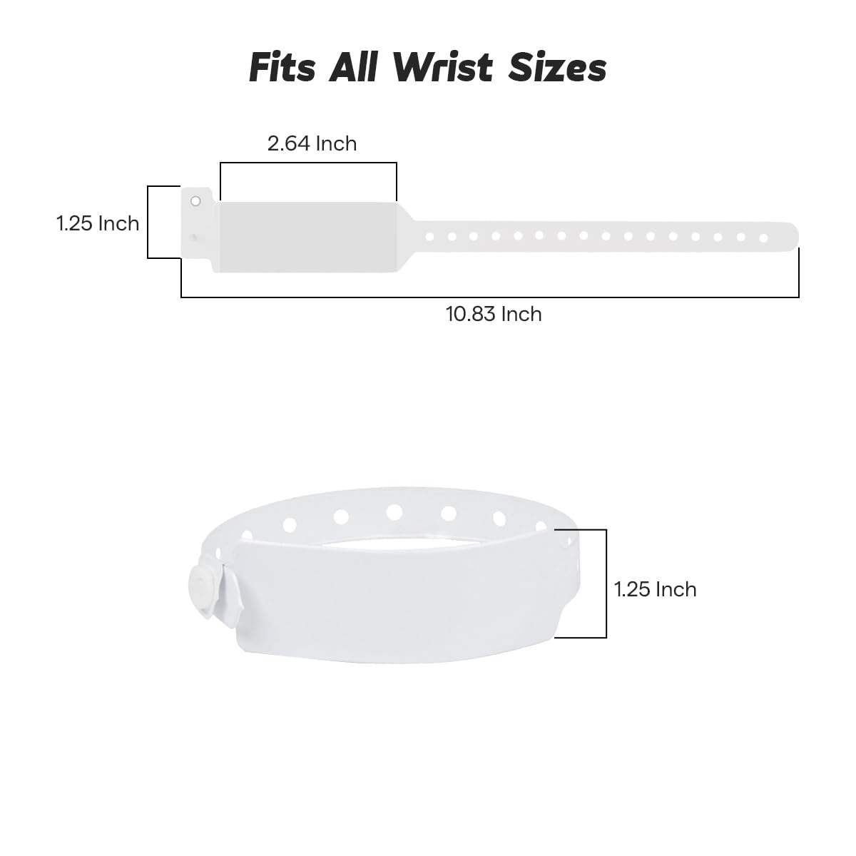 Medical Wristband, White