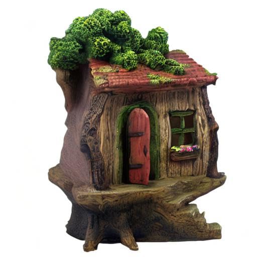 PRETMANNS Fairy Garden House – Fairy House for Outside – 9” High with Door That Opens – Sturdy Fairy Garden Building – Lovely Miniature Garden Accessories Supplies
