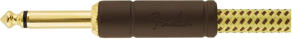 Fender Deluxe Series Instrument Cable, Guitar Cable, Guitar Accessories, Straight/Straight, Tweed, 25ft