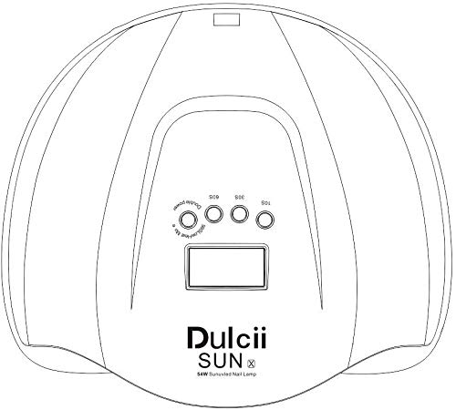 Professional 54W Nail Dryer,Dulcii UV/LED Gel Polish Smart Auto-sensing Nail Curing Lamp-36 LED Beads-Double Light Source(365 + 405nm)-Salon Level