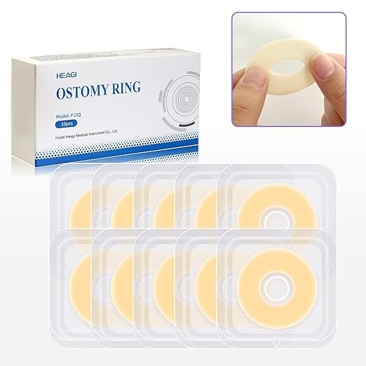 30 PCS Ostomy Barrier Rings, 2 mm Thickness Moldable Ostomy Rings Medical Grade Hydrocolloid Adhesive Barrier Rings Better Seal for Ostomy Bags (3 Box of 30)