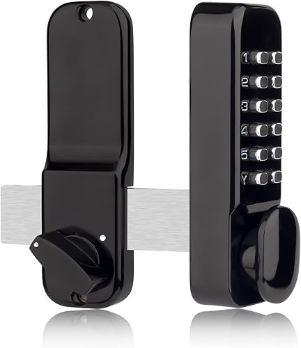 Keyless Door Locks with Keypads Door Knob, Mechanical Digital Code Door Lock, Entry Gate Lock, Keypad Deadbolt Lock with Handle, Digital Combination Front Door Lock Set
