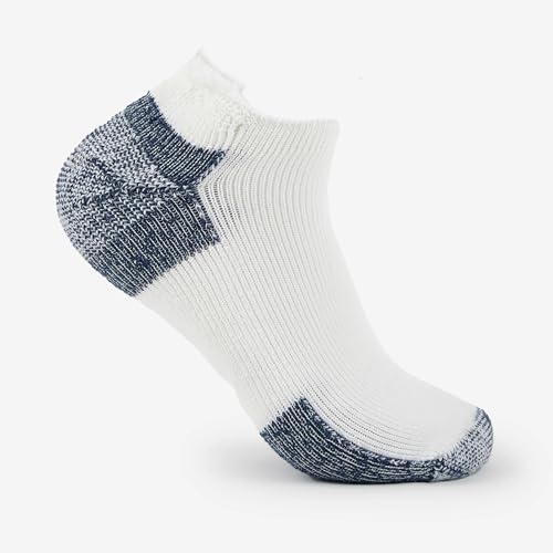 Thorlos Unisex J Running Thick Padded Rolltop Sock, White (3 Pack), Large
