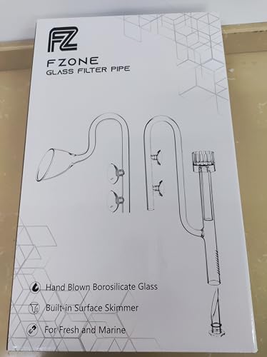 FZONE Aquatic Glass Lily Pipe Set with Lily Skimmer Inflow and Lily Outflow for Aquarium Filter 1/2''(12/16mm) Tubing