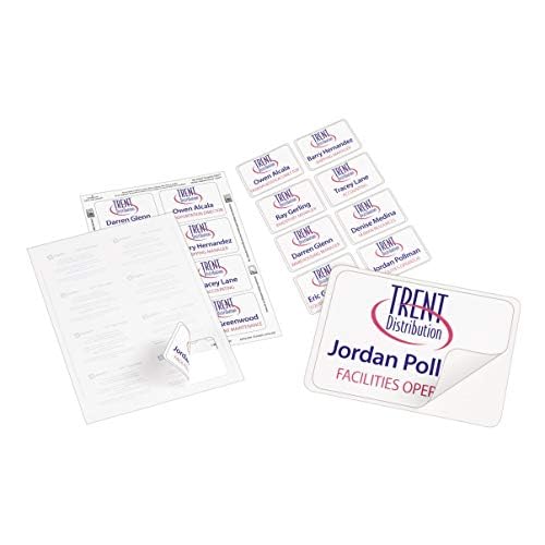 AVERY Flexible Name Badges for Laser and Inkjet Printers, 3-3/8" x 2-1/3", Matte White, Rectangle, 400 Pack (5395)