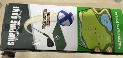 Casual Golf Game Set, HassoKon Golf Game Training Mat Set,Sticker Golf Practice Hitting Mat for Adults Kids Indoor Outdoor Backyard Golf Practice Training(1Pcs Golf Club Included)