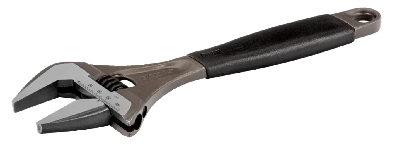 Bahco 9031 R US Black X-Wide Adjustable Wrench Ergo, 8"