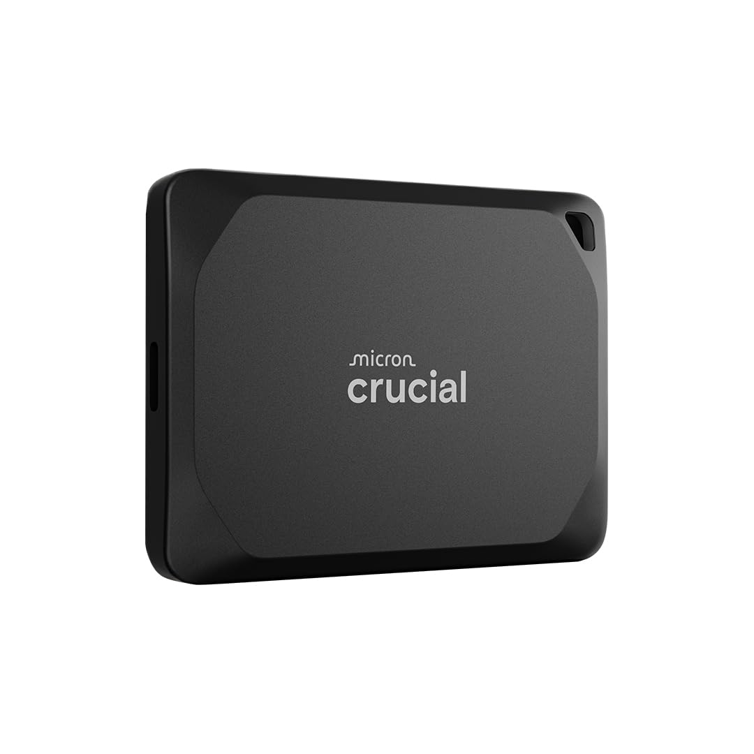 Crucial X10 Pro 1TB Portable SSD, Up to 2100MB/s Read, 2000MB/s Write, 3.2 USB-C, External Solid State Drive, Durable Storage for PC & Mac, for Professional Creators, Black - ‎CT1000X10PROSSD902
