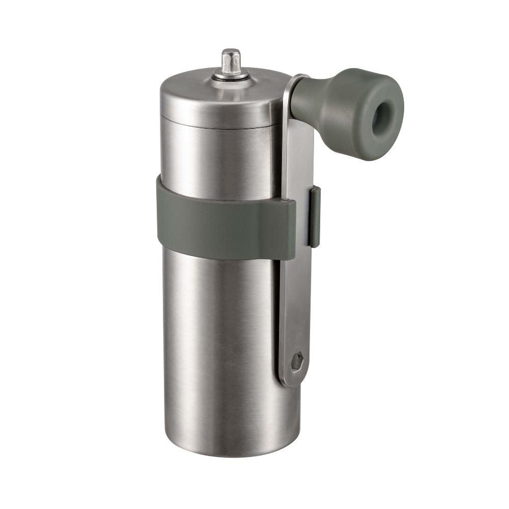 HARIO O-VMM-1-HSV V60 Metal Coffee Grinder, 0.6 oz (17 g), Silver, Made in Japan