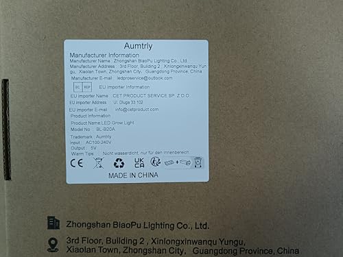 Aumtrly Floor Grow Lights for Indoor Plants, Full Spectrum Plant Light with 68" Stand for Growing Large Tall Plants, White Halo Grow Lamp with 6/12/16H Timer, 3 Light Modes, 5 Dimming