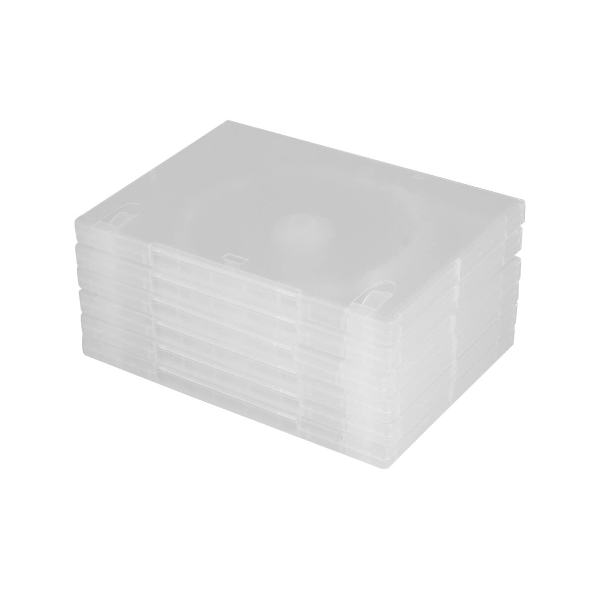 Hemobllo 6-Pack Clear CD/DVD Storage Cases 19x13.5x1.4 cm PP – Holds 15 Discs Each, Label Window for Quick ID, Slim Portable Organizer for Travel, Car & Home Media Libraries