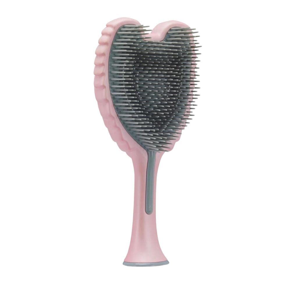 Detangling Hair Brush - Anti Static Angel Wing Hair Brush with Soft & Flexible Bristle for Straight & Wavy Hair - Tangle Angel Hair Detangler Brushes for Blow Drying & Shower - Matt Satin Pink