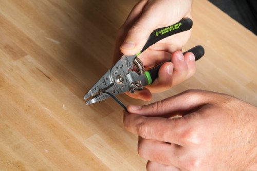 Greenlee 1955-SS Pro Stainless Wire Stripper, Cutter and Crimper Curve, 10-18AWG, 7.5-Inches