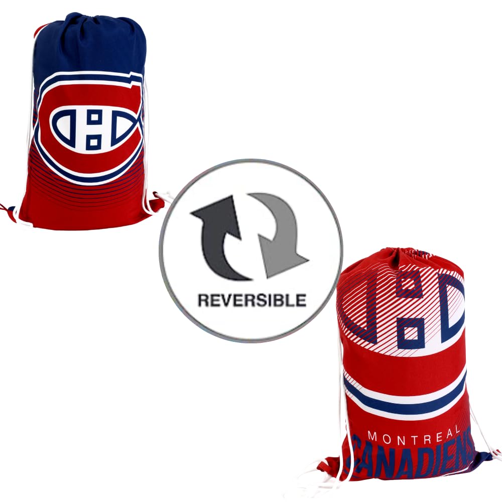 NHL Montreal Canadiens Kids Lightweight Indoor Slumber Bag/Sleeping Bag with Portable Drawstring Bag EXPRESSIONS Ultra-Soft & Cozy (Official NHL Product)