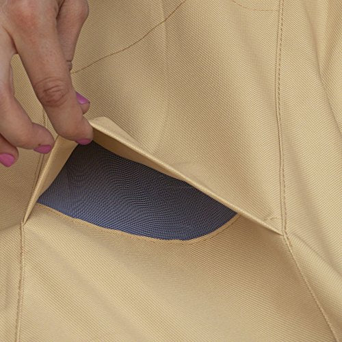 Classic Accessories Veranda Square Patio Fire Column Cover, Pebble