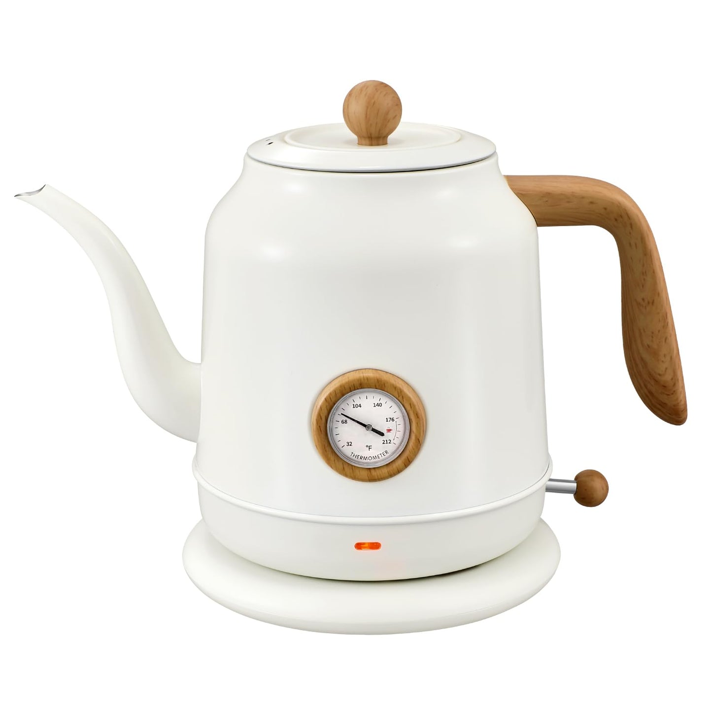 1.2L Electric Kettle, Gooseneck Kettle,Tea Pot with thermometer, Teapot Water Boiler Gooseneck Electric Kettles for Coffee & Tea