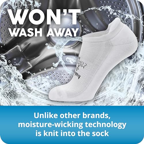 Balega Hidden Comfort Performance No Show Athletic Running Socks for Men and Women (3-Pack), Black, Large