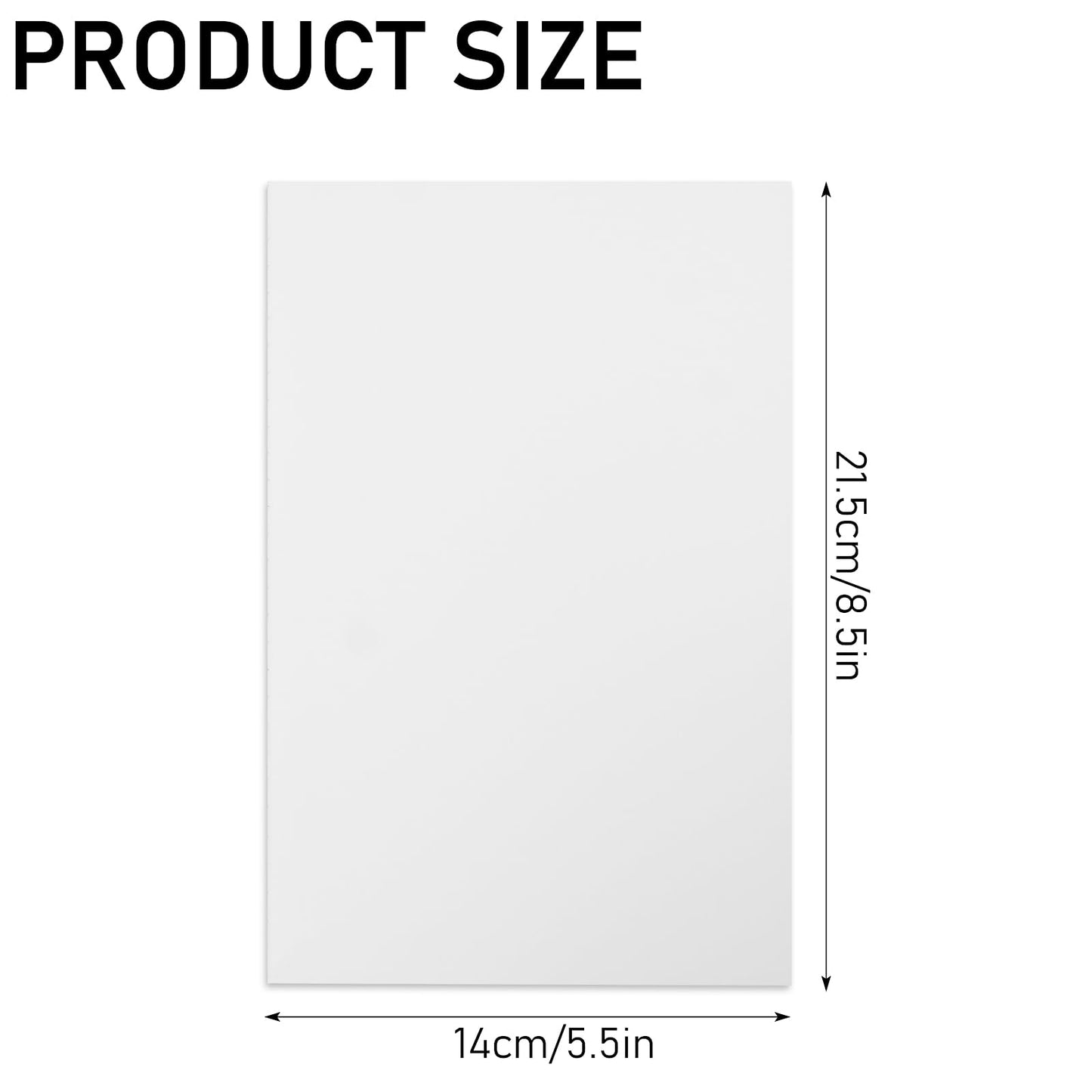 50 Pack Blank Notebooks Bulk, A5 Unlined Softcover Notebooks 5.5 x 8.3 Inch, Plain Paper Sketchbook Journals, White Cover Notepads for Writing, Sketching, Notes, Office, School & DIY Personalization