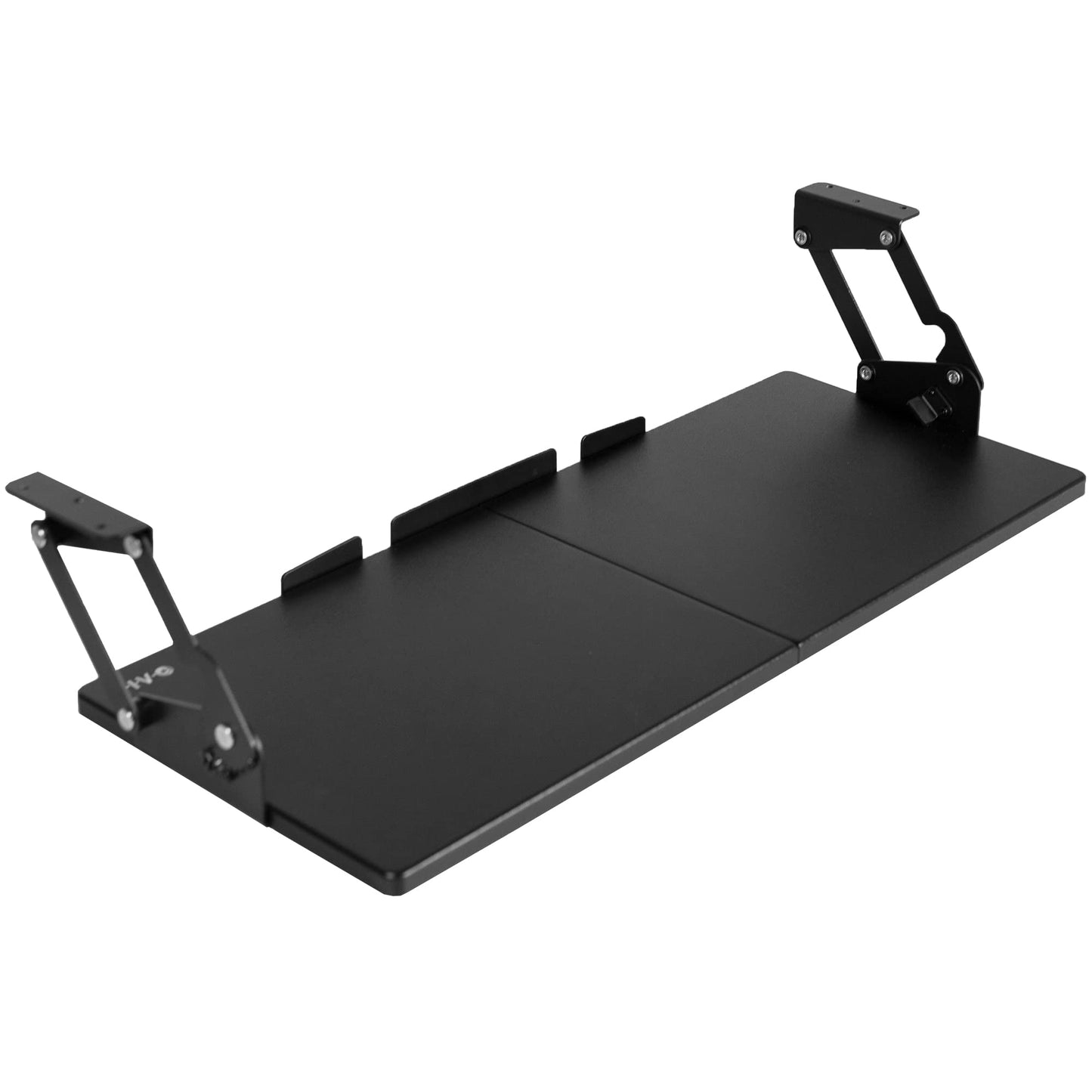 VIVO Large Under Desk 27 x 11 inch Computer Keyboard and Mouse Tray with Swinging Height Adjustment, 12 Settings, Platform Drawer for Typing, Holds 11 lbs, Black, MOUNT-KB08S