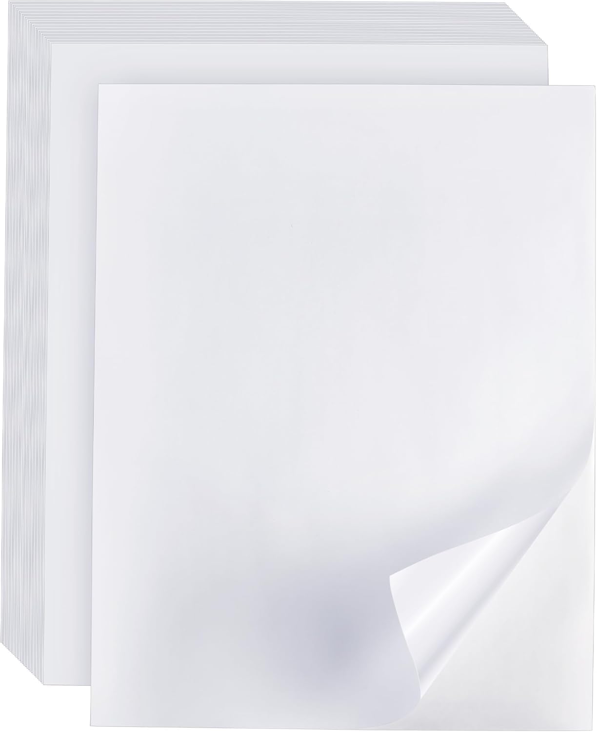 PAPRMA Full Sheet Sticker Paper 8.5x11 inch, Printable Online Label - Sticker Label Paper for Laser & Ink Jet Printer - Matte White 500 Sheets A4 Letter Size - Shipping Address Large Labels