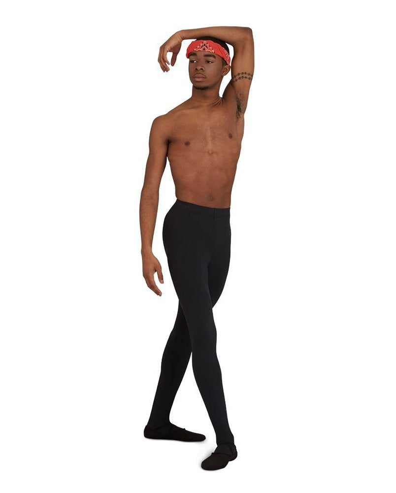Capezio Ultra Soft Footed Tights - Men, Black, X-Large