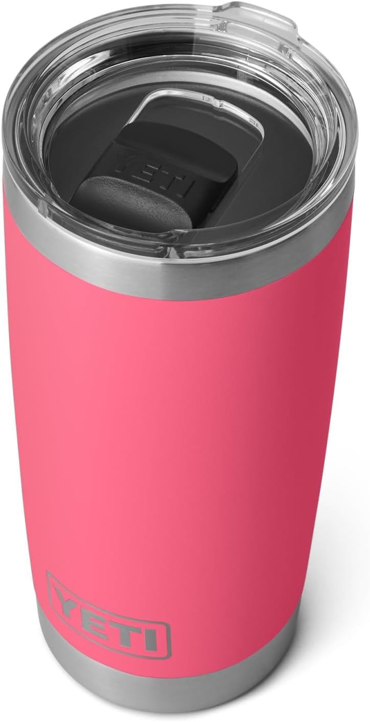 YETI Rambler 20 oz Tumbler, Stainless Steel, Vacuum Insulated with MagSlider Lid, Tropical Pink