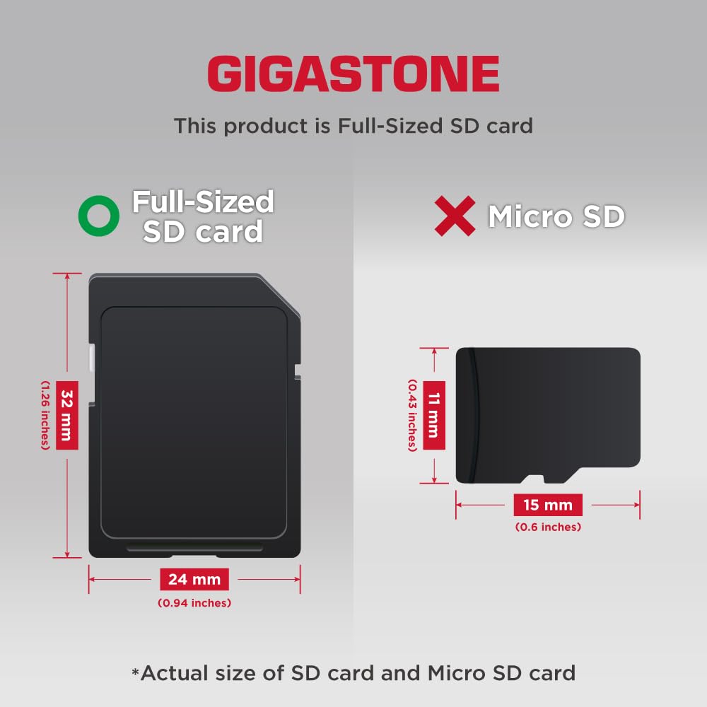 [5-Yrs Free Data Recovery] GIGASTONE 256GB SD Card, 4K Camera Pro, A1 V30 SDXC Memory Card 4K UHD Video Compatible with Canon Digital Camera, with 1 Mini Case