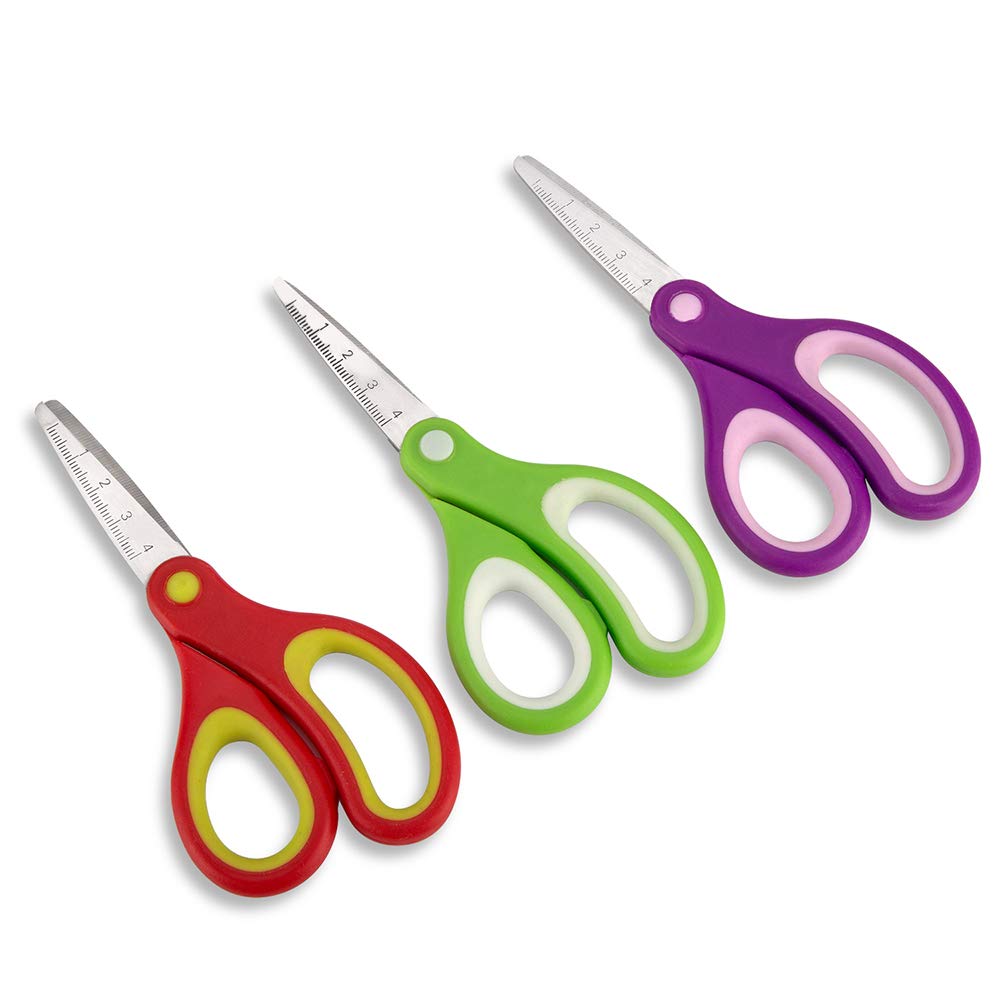 Galadim Kids Scissors (36 Count Teacher Pack, Rounded-tip, 14cm) - 5.5 Inch Soft Touch Blunt School Student Scissors Shears GD-016-CA-R-2