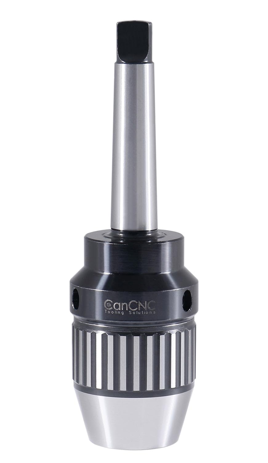 CanCNC Tooling Solutions 1/16-1/2" MT2 Precision Keyless Drill Chuck, Heavy-Duty with Integrated Shank, Titanium Jaws, 0537-1202